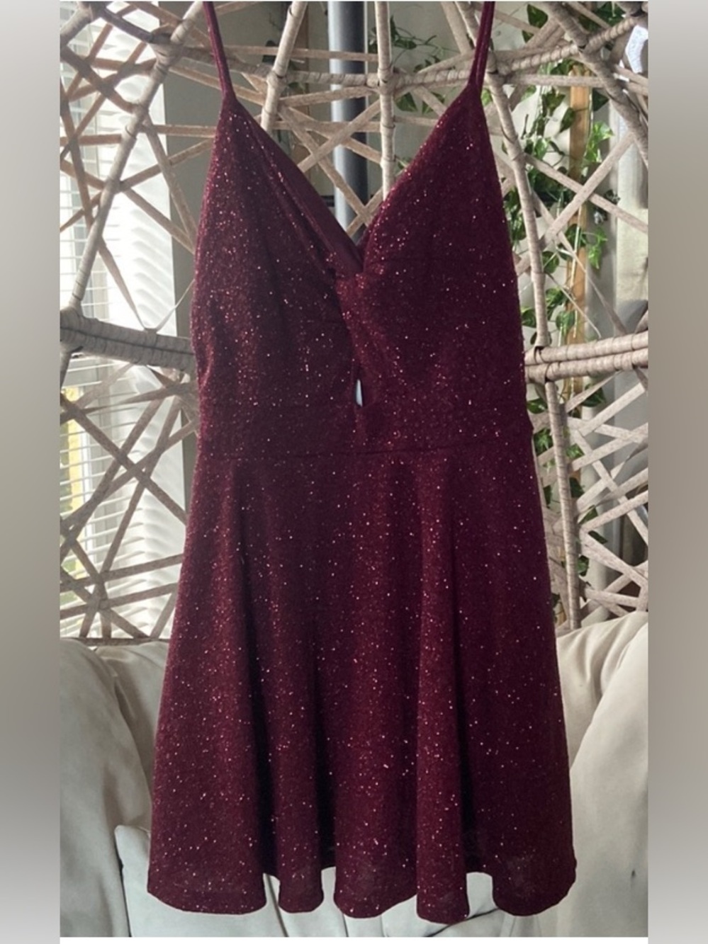 Burgundy Windsor mini dress